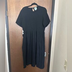 Black midi dress